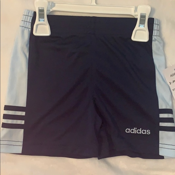 [ Adidas ] Boy’s Light Blue Tank & Shorts Set NWT - Picture 4 of 5